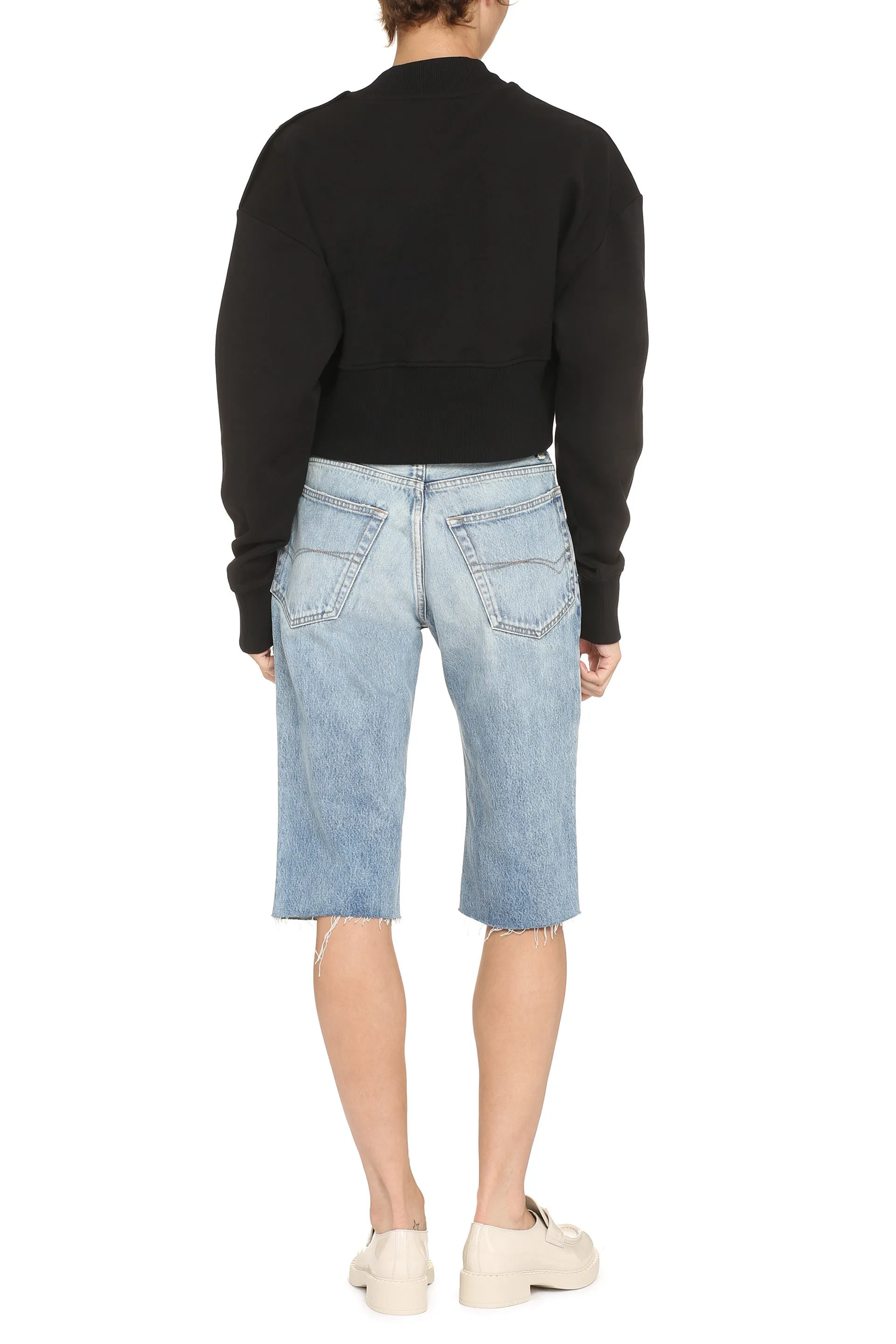 Balmain Felpa in cotone con logo