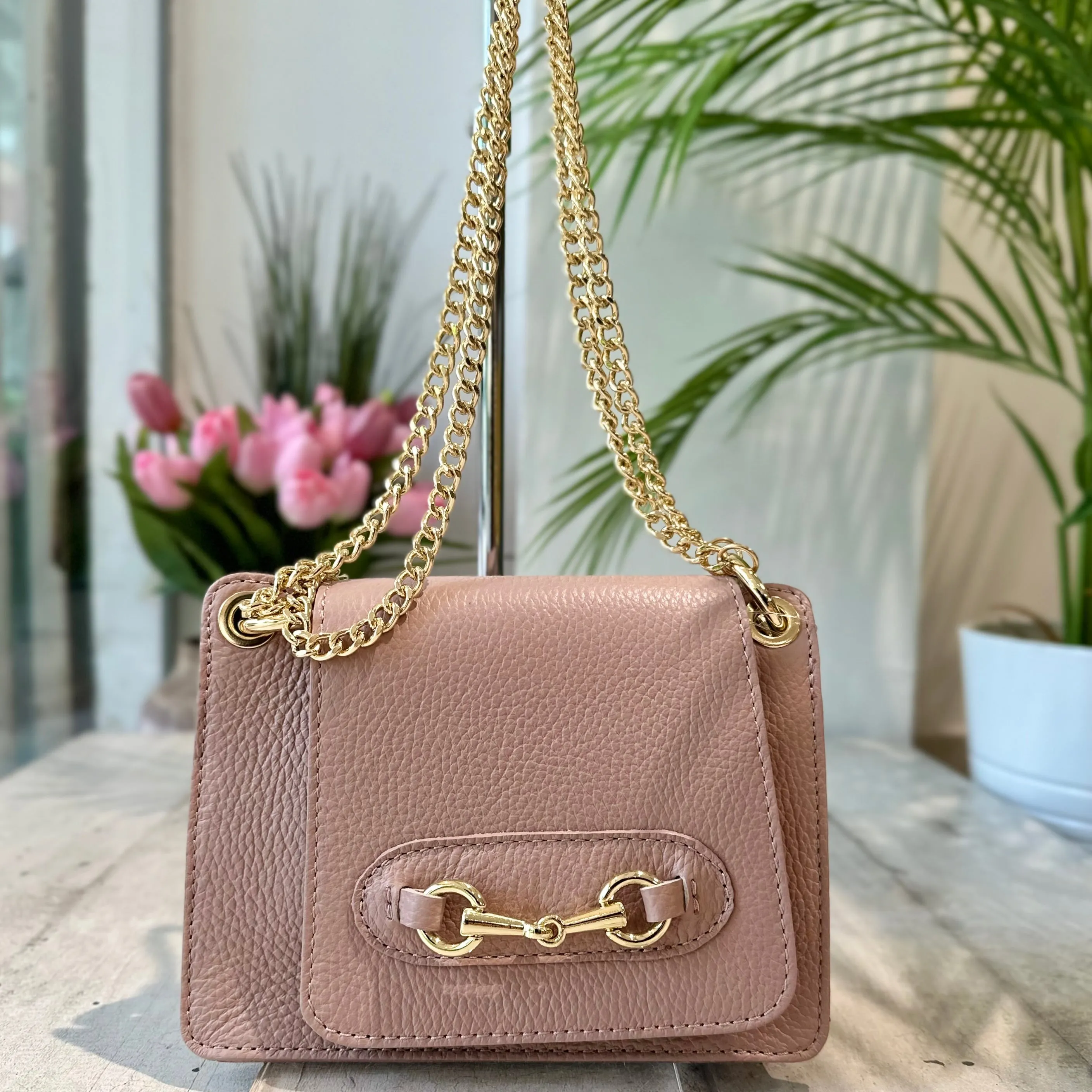 Borsettina Pochette Cipria Mini Tracolla Catena