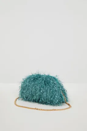 Clutch con piume