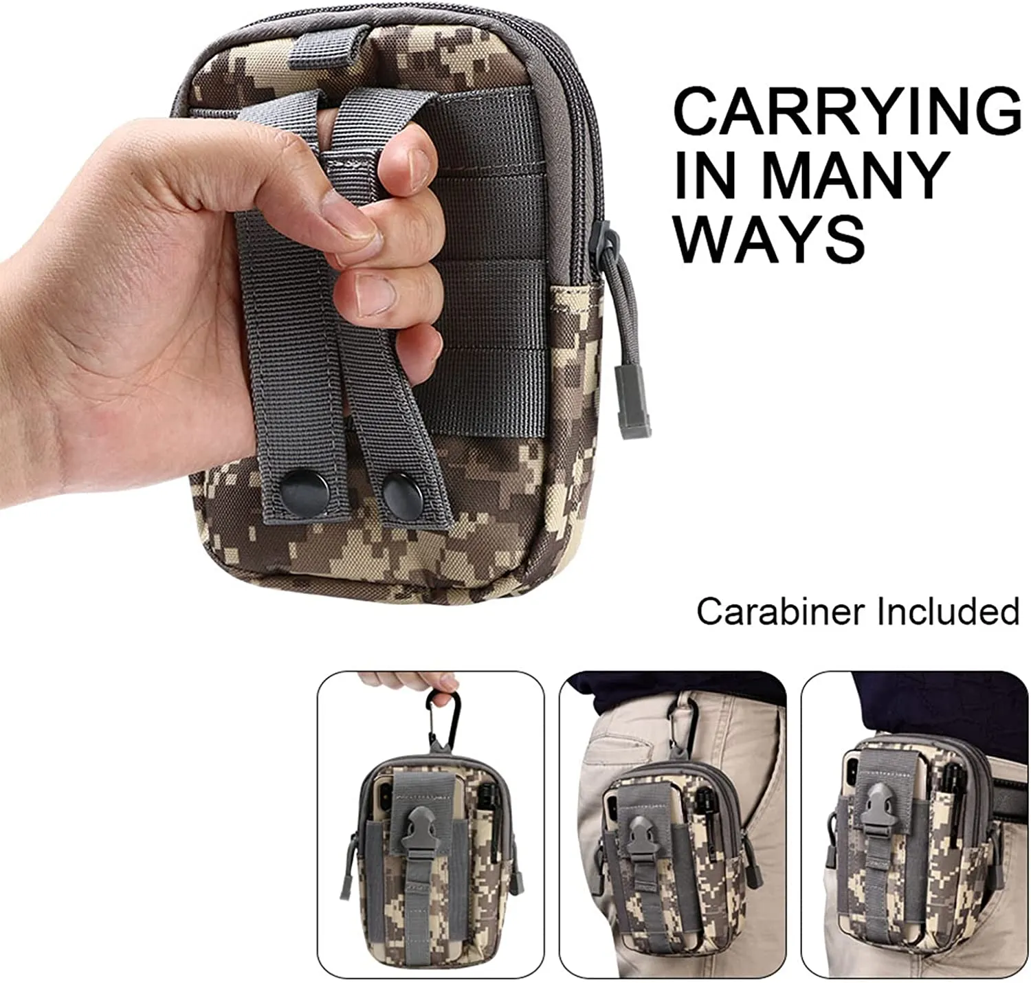 flintronic Tattico Marsupi, 1000D Nylo Marsupio Sportivo, Cintura Molle Marsupio Tattico, Tattica Militare Borsello per Campeggi