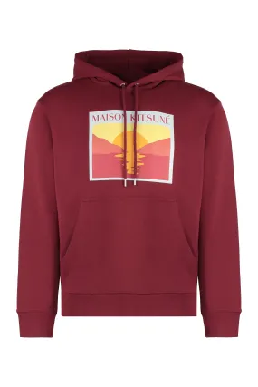Maison Kitsuné Felpa in cotone con cappuccio