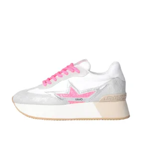 Sneakers Donna Liu-Jo Stella Glitter Platform Grigio / Bianco / Rosa