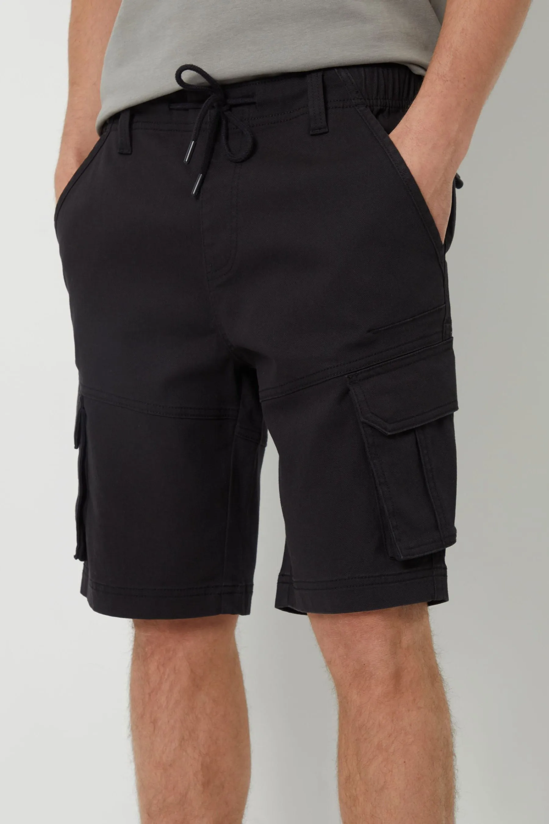 Threadbare - Shorts cargo testurizzati elasticizzati a pallini